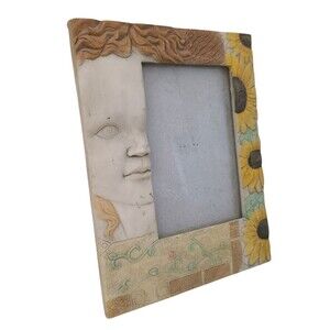 roman face and flowers decorative picture photo frame